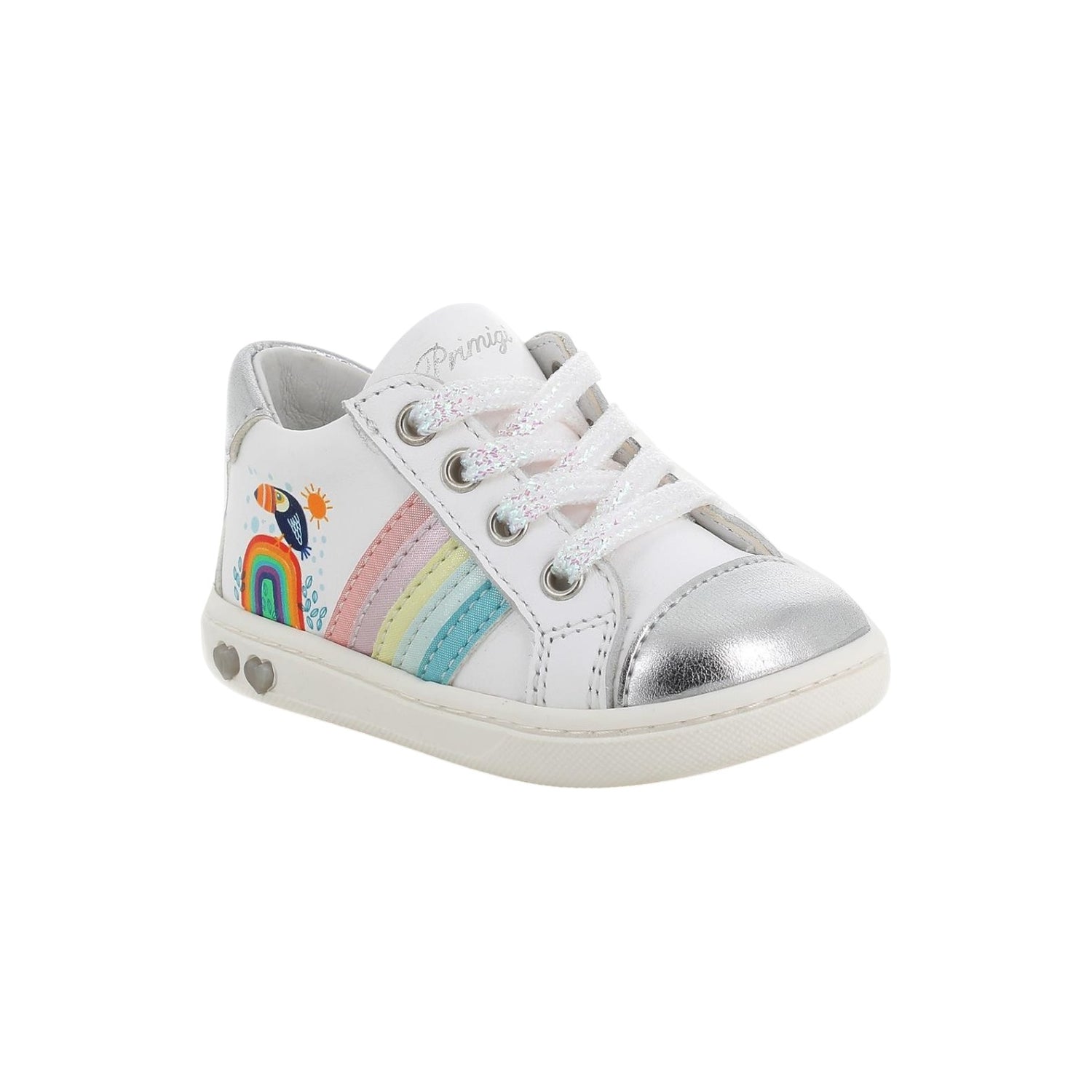 Primigi Sneakers Bianca con Lacci e Cerniera da Bambina