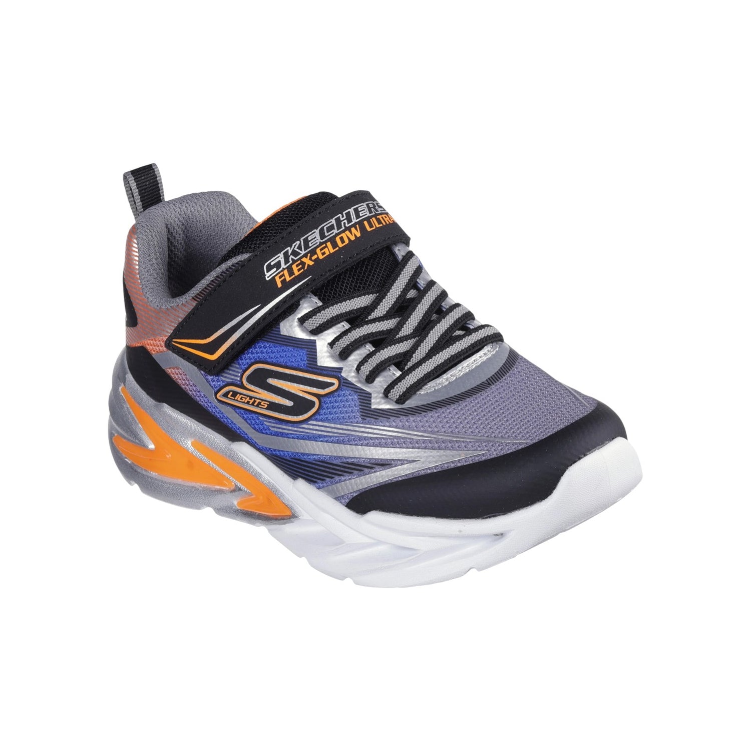 Skechers Sneakers Nero Argento S Lights: Flex-Glow Ultra da Bambino