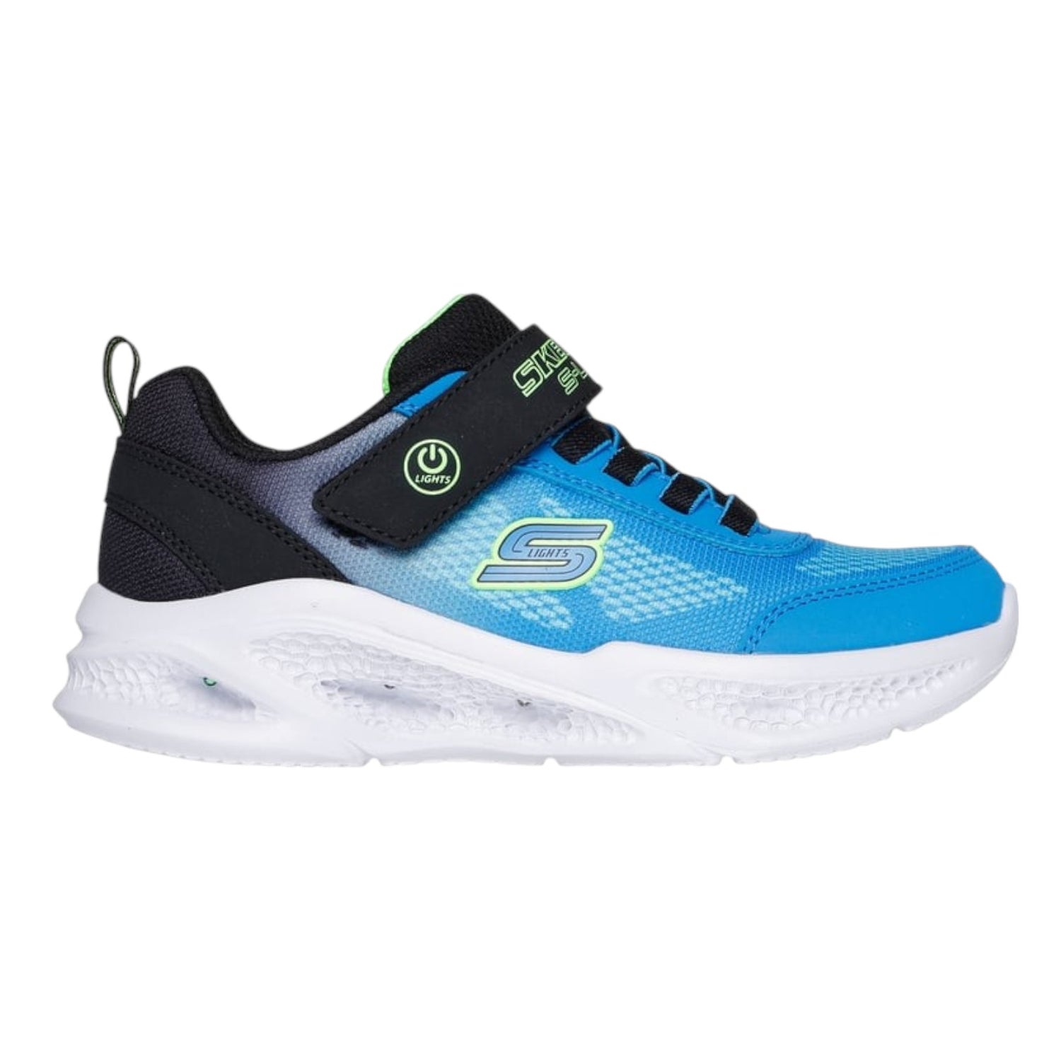 Skechers Sneakers Bambino Nero Blu Meteor-Lights - Krendox