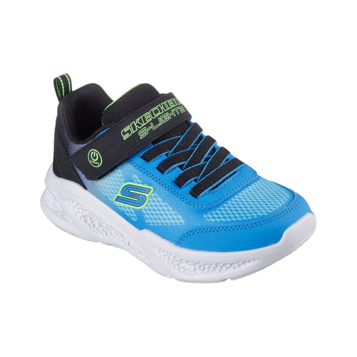 Skechers Sneakers Bambino Nero Blu Meteor-Lights - Krendox