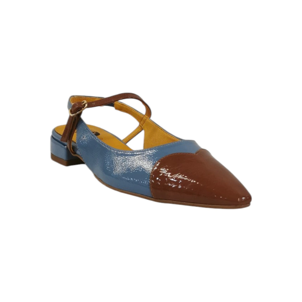 Scarpeborseonline Chanelle Avio Cuoio in Vernice t.2 da Donna