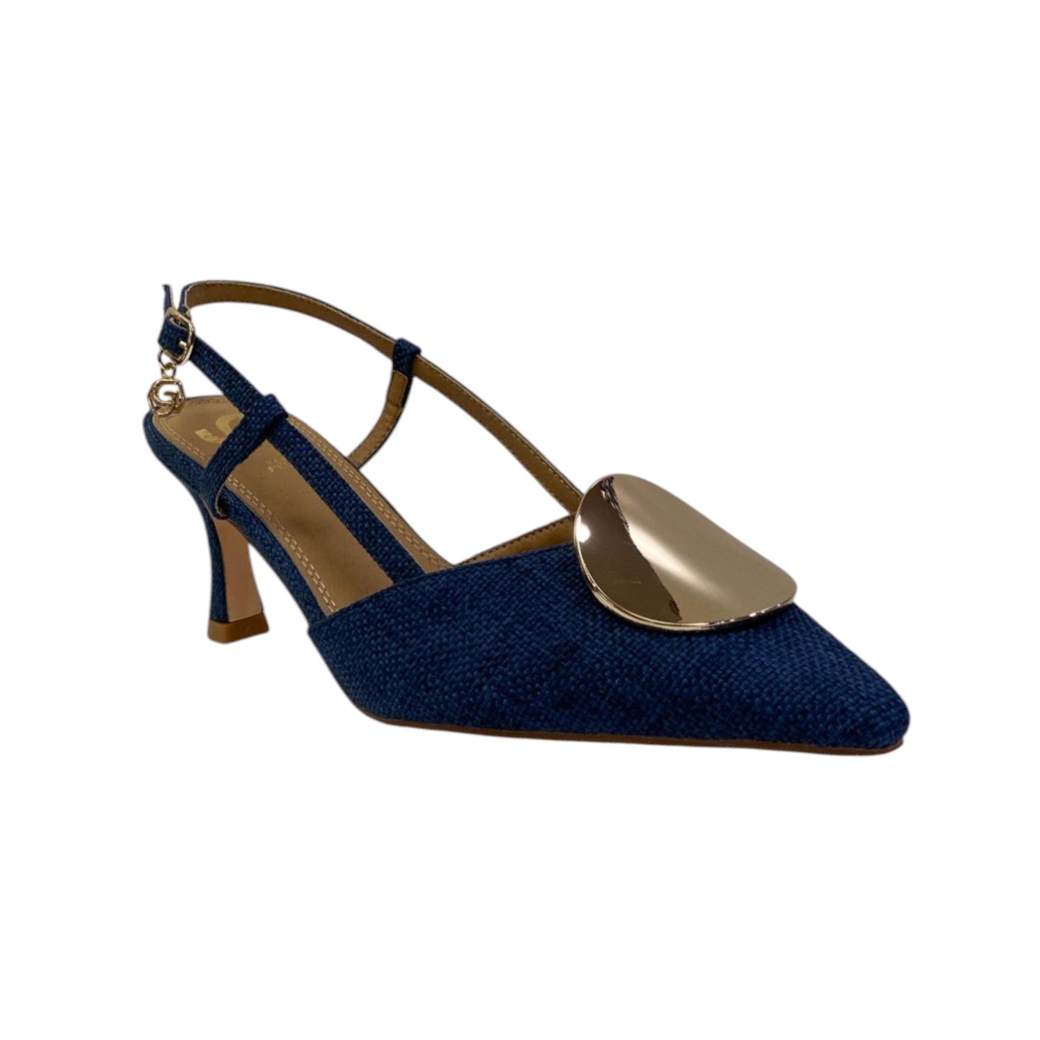 Gold&Gold Chanelle Blu in Tessuto con Accessorio t.7 da Donna