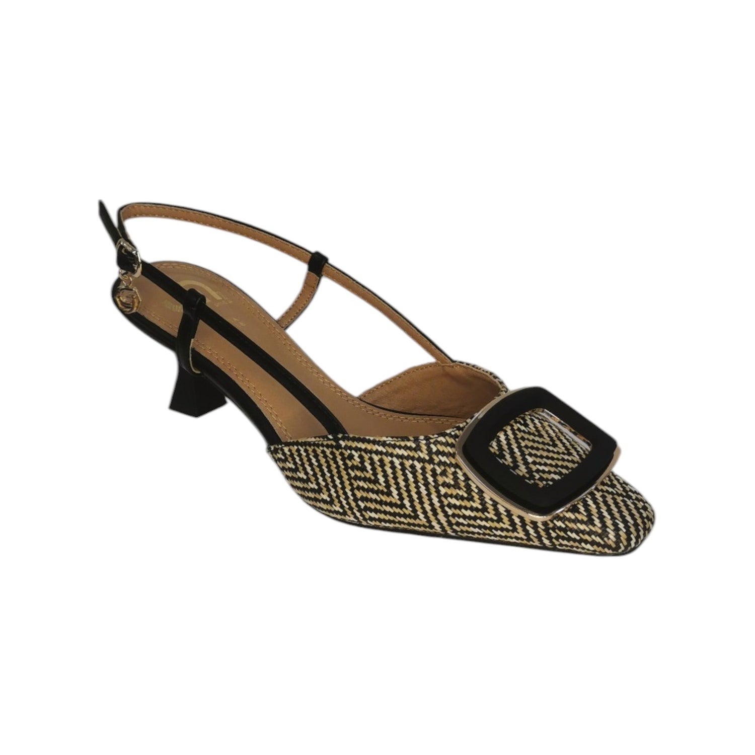 Gold&Gold Chanelle Nera in Raffia t.6 da Donna
