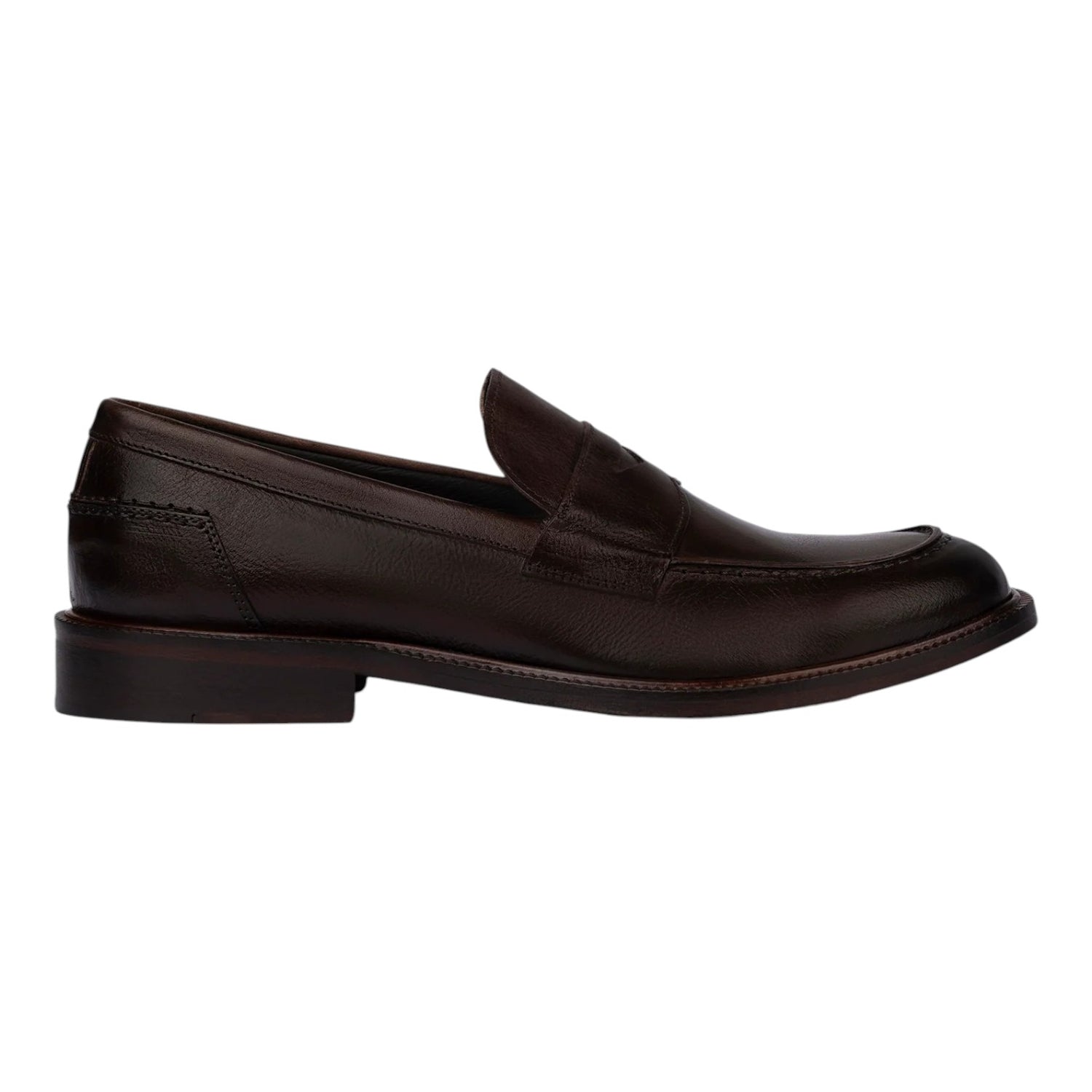 Exton College Uomo in Pelle Liscia Marrone con Mascherina