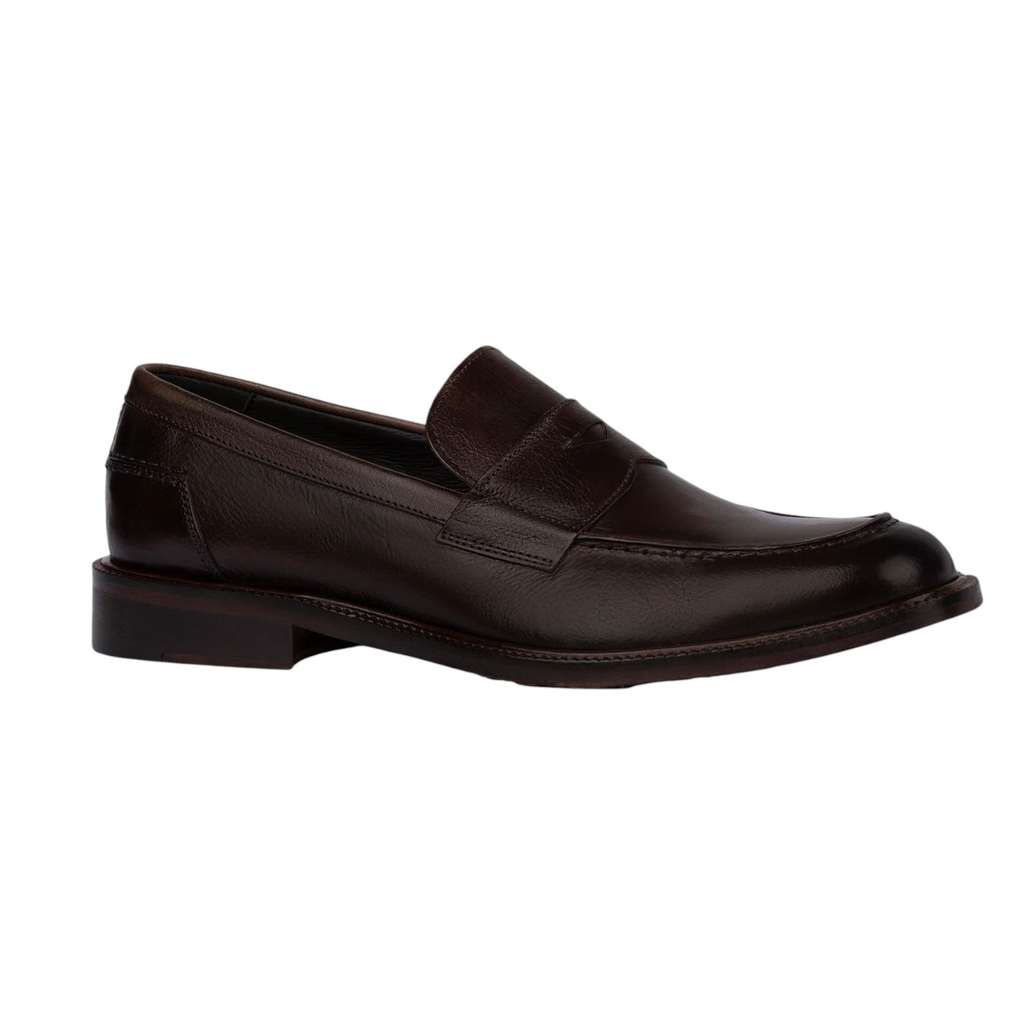 Exton College Uomo in Pelle Liscia Marrone con Mascherina