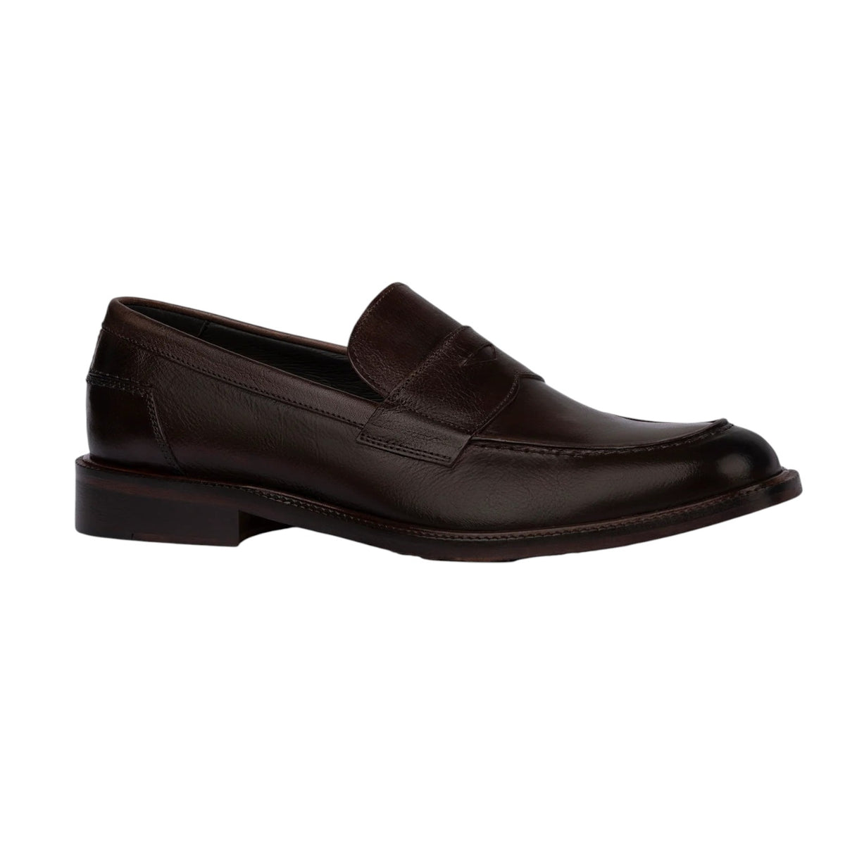 Exton College Uomo in Pelle Liscia Marrone con Mascherina
