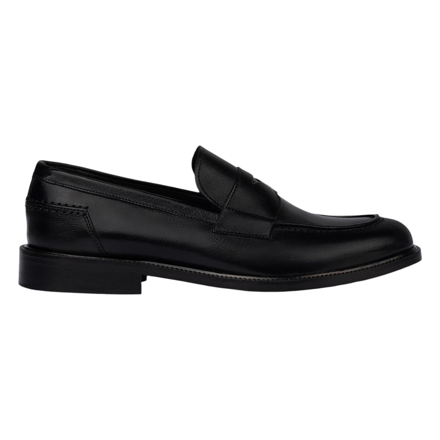 Exton College Uomo in Pelle Liscia Nera con Mascherina