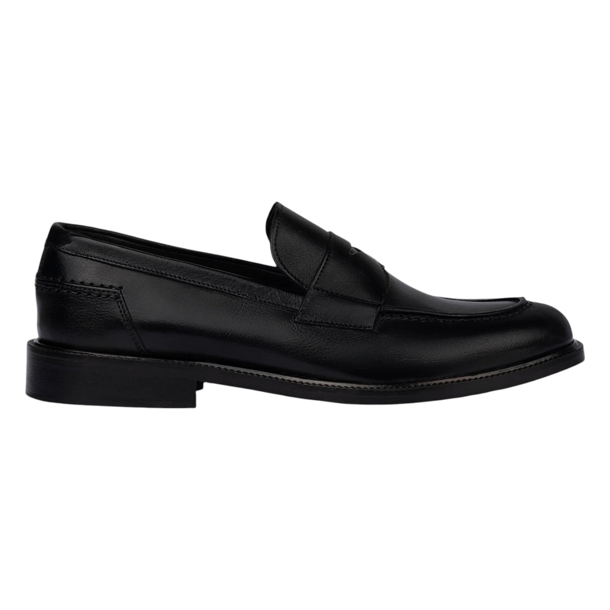 Exton College Uomo in Pelle Liscia Nera con Mascherina