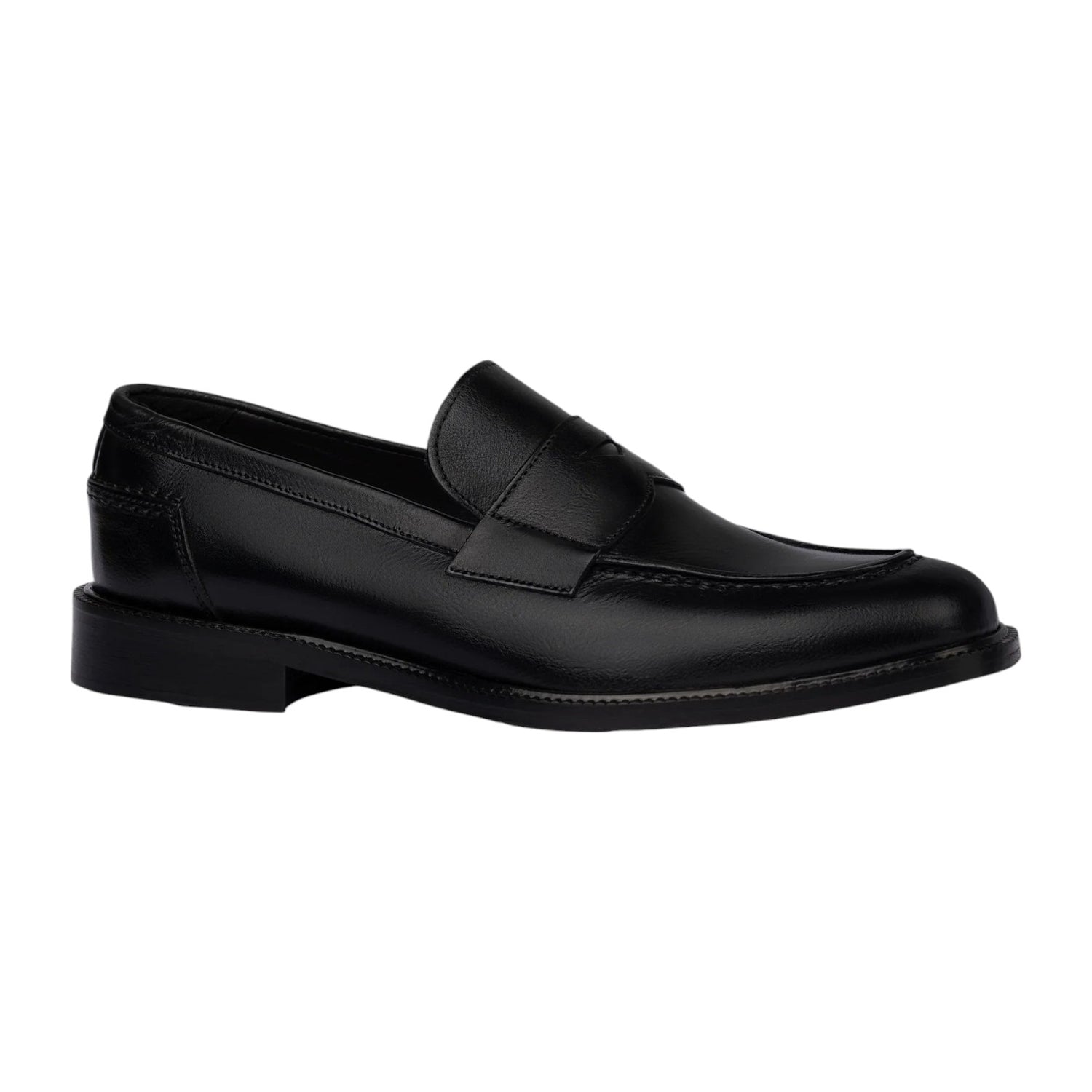 Exton College Uomo in Pelle Liscia Nera con Mascherina