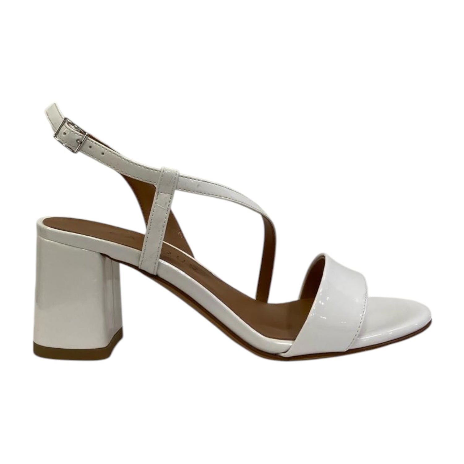 L'amour by Albano Sandalo Bianco in Vernice t.7 da Donna