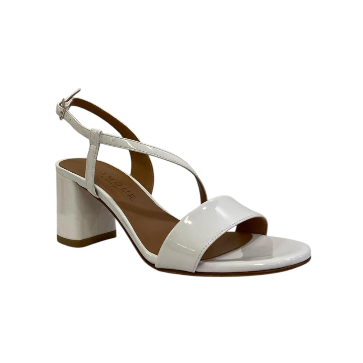 L'amour by Albano Sandalo Bianco in Vernice t.7 da Donna