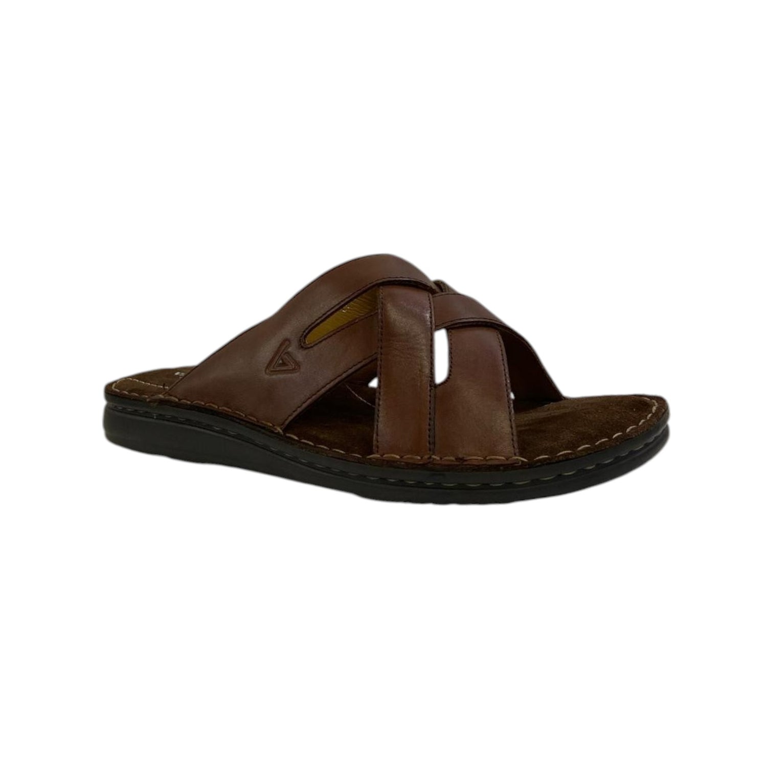 Valleverde Ciabatta Marrone in Pelle da Uomo
