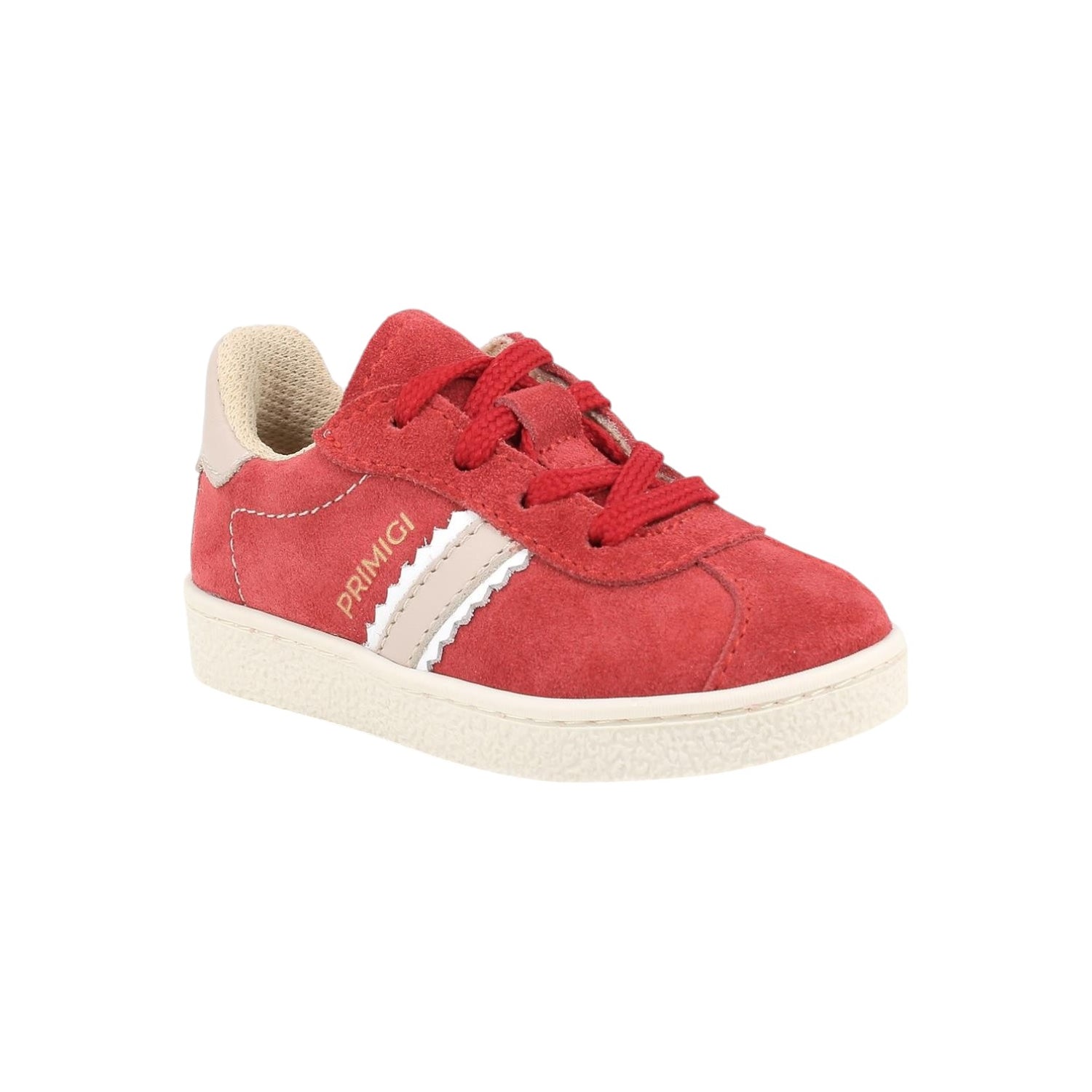 Primigi Sneakers Rossa Scamosciata con Lacci e Cerniera da Bambino
