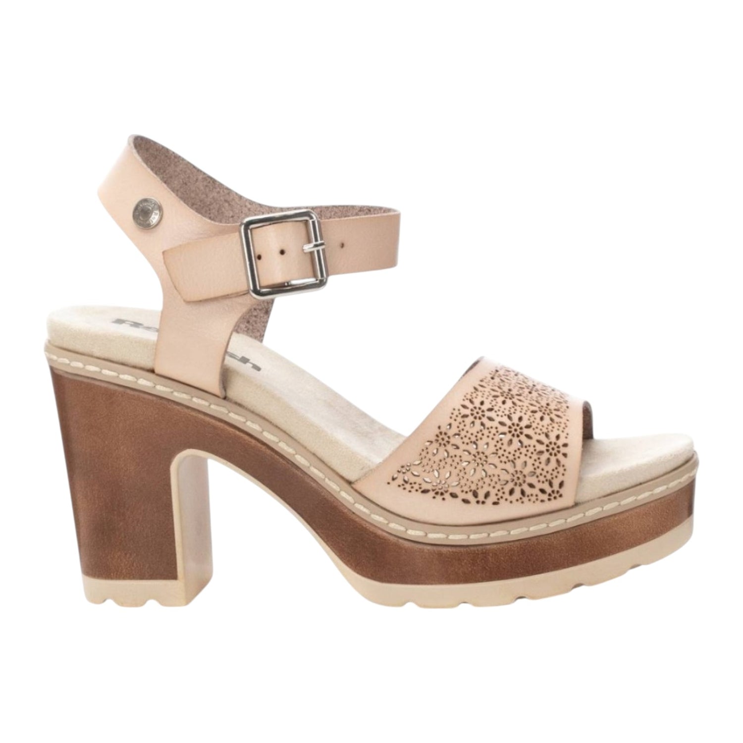 Refresh Sandalo Beige con Trama Traforata t.9 da Donna