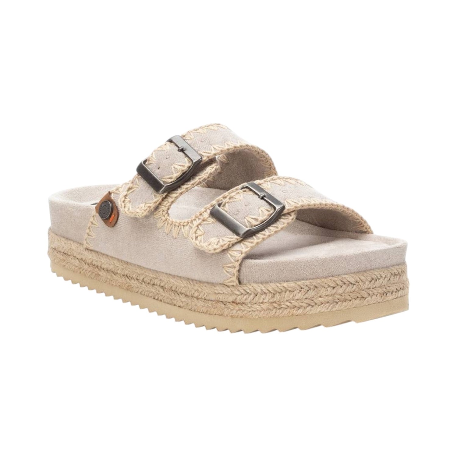 Refresh Ciabatta Platform Ghiaccio con Doppia Fibbia da Donna