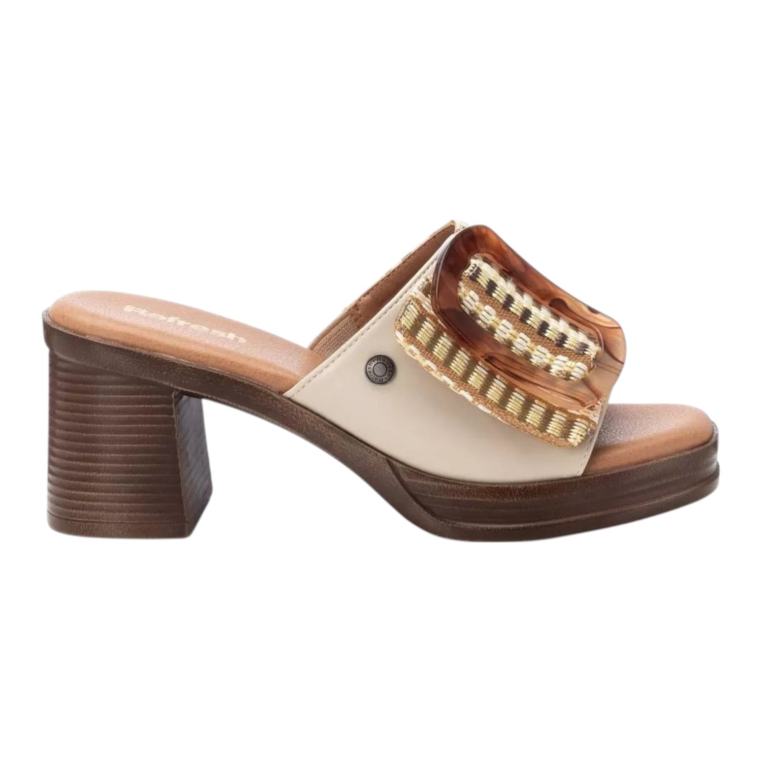 Refresh Scalzato Beige con Maxi Fibbia t.7 da Donna