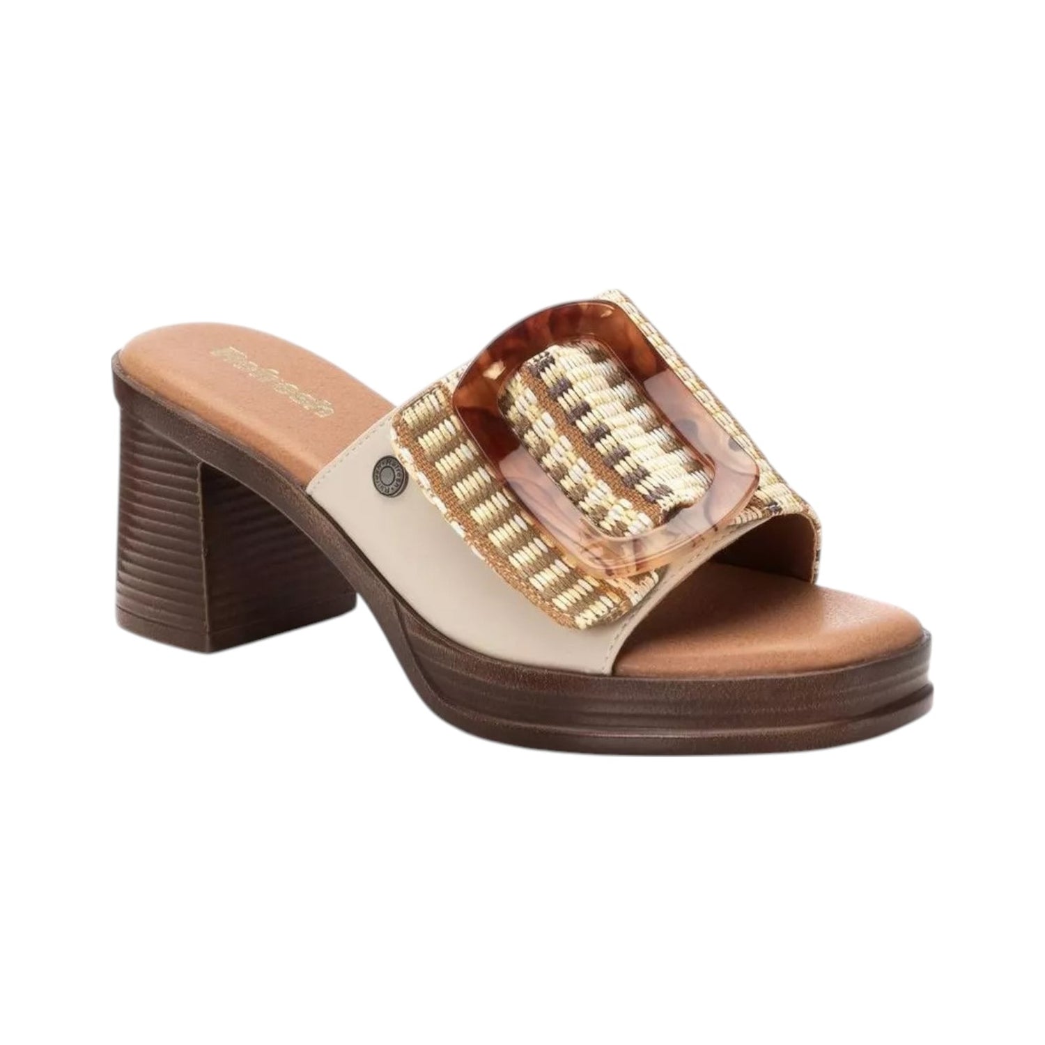 Refresh Scalzato Beige con Maxi Fibbia t.7 da Donna