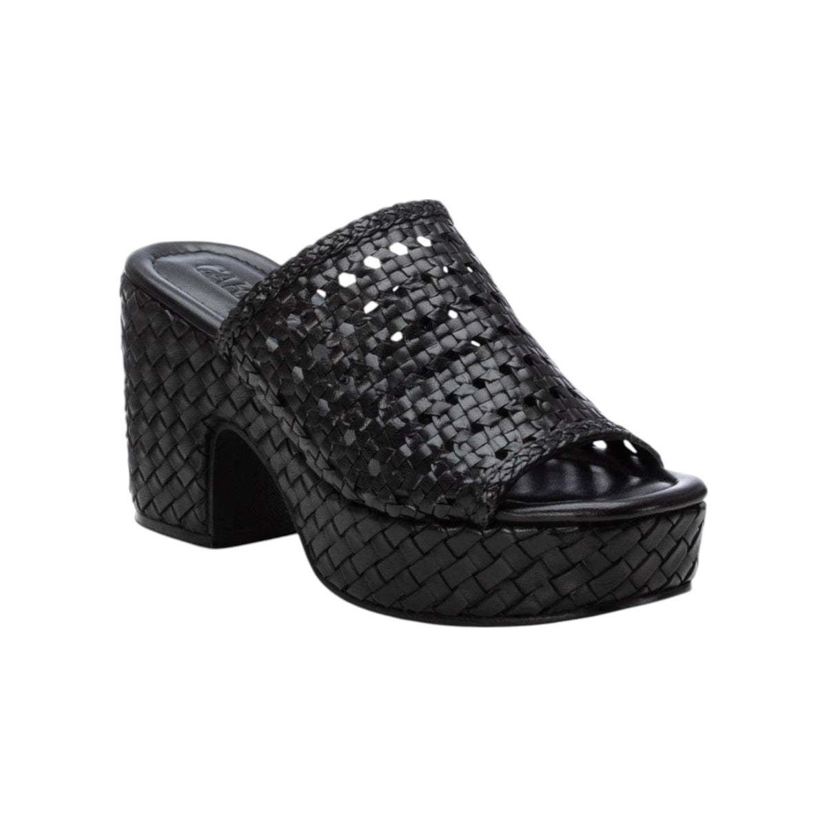 Carmela Scalzato Nero in Pelle Intrecciata t.9 da Donna