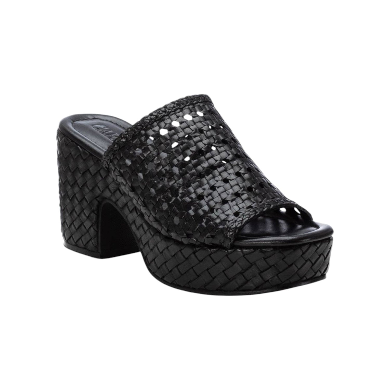 Carmela Scalzato Nero in Pelle Intrecciata t.9 da Donna