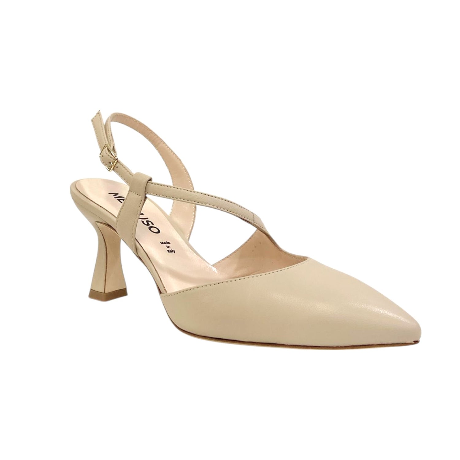 Melluso Chanelle Donna in Pelle Beige con Tacco a Rocchetto 80mm
