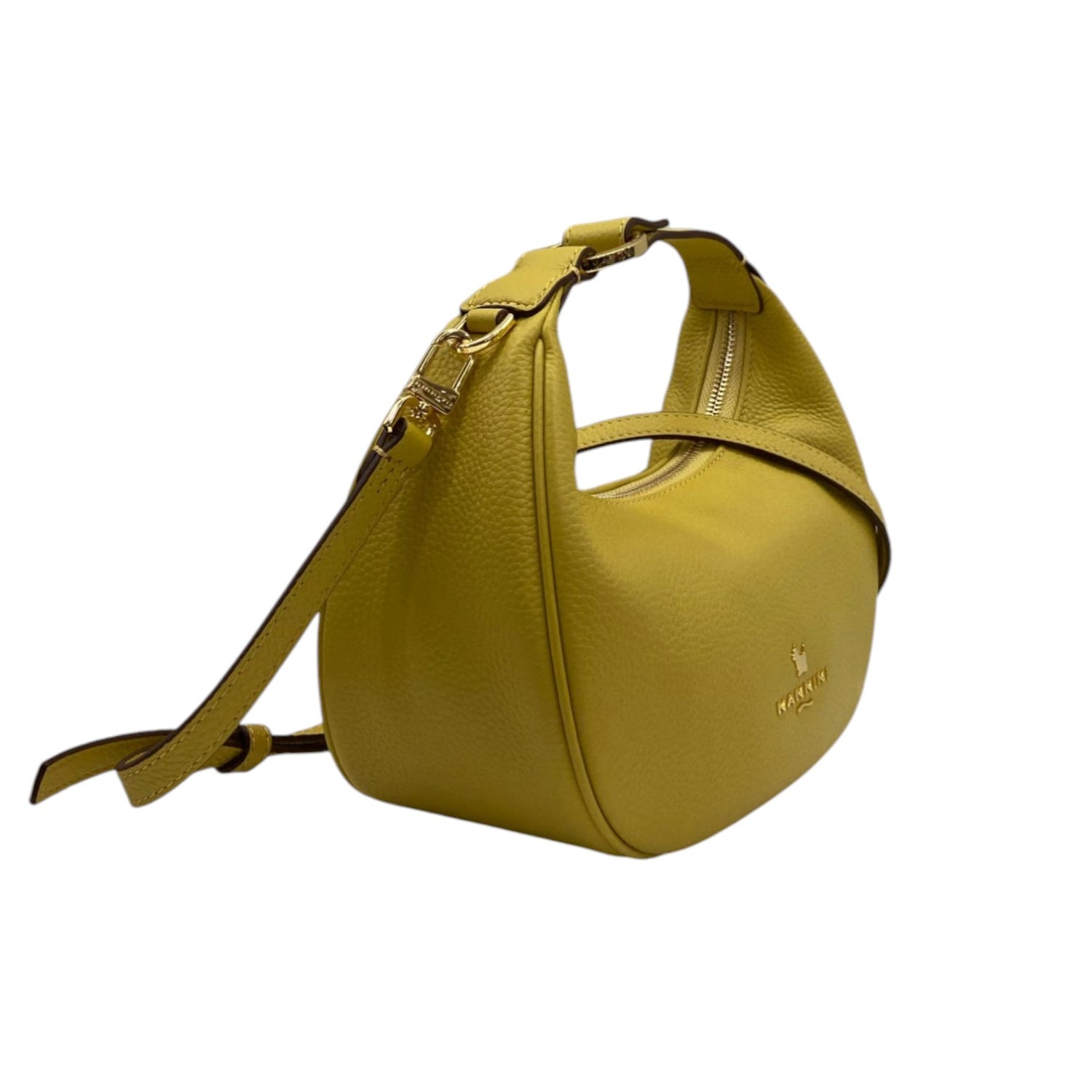 Nannini Firenze Mezzaluna Piccola Keira Donna in Pelle Gialla con Tracolla