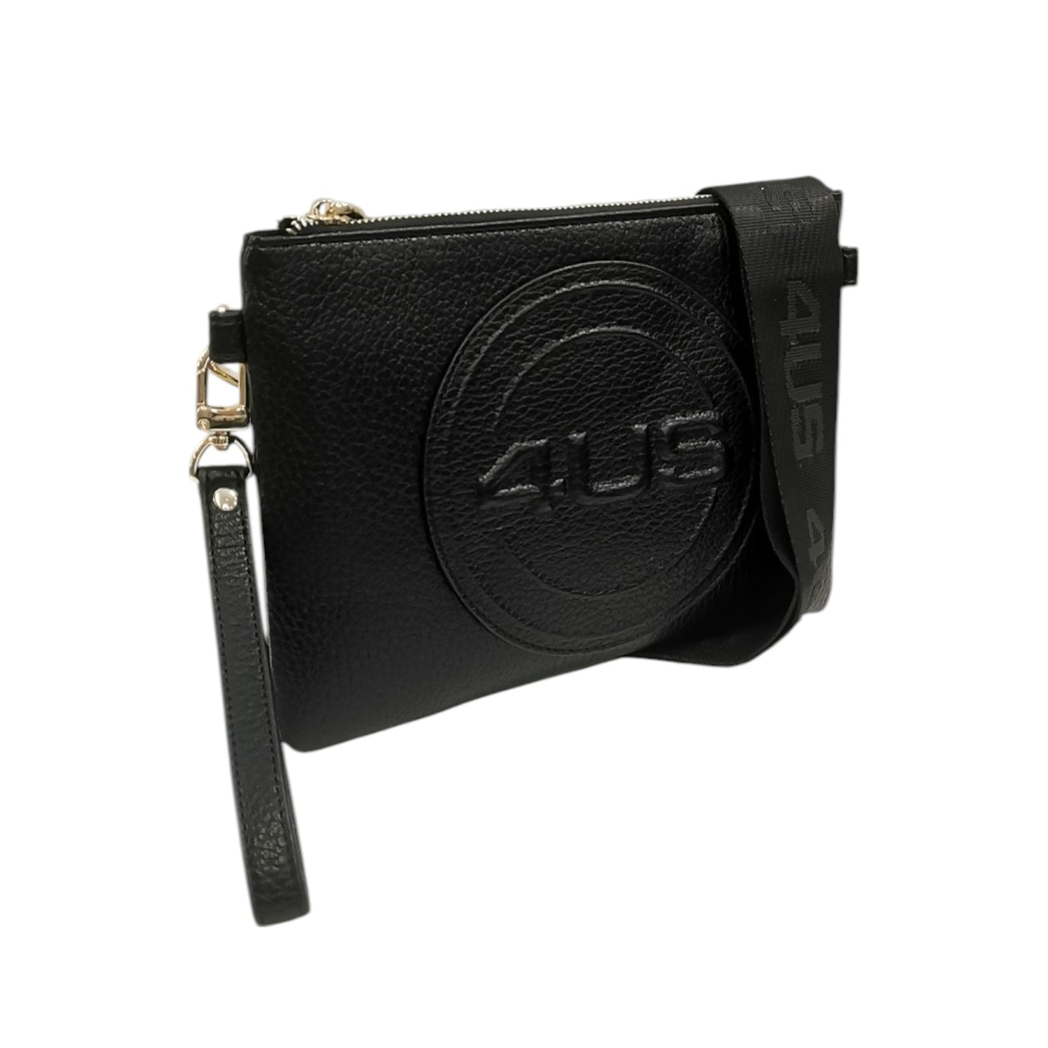 4US Pochette Nera con Tracolla e Polsino da Donna