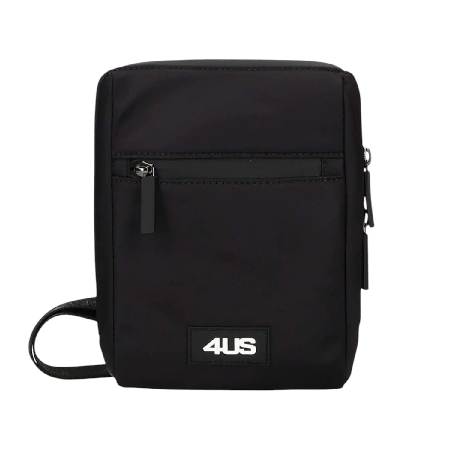 4US Borsello Nero in Tessuto da Uomo