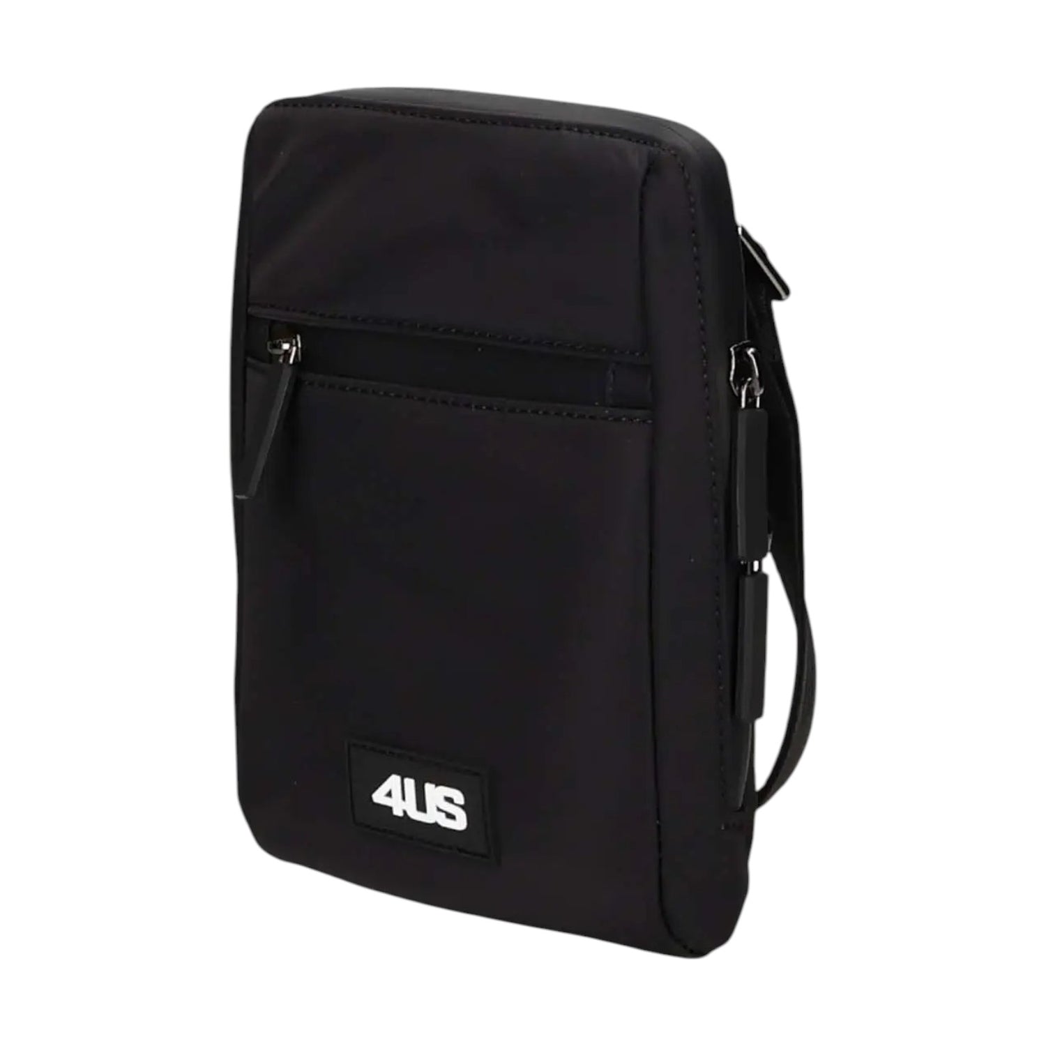 4US Borsello Nero in Tessuto da Uomo