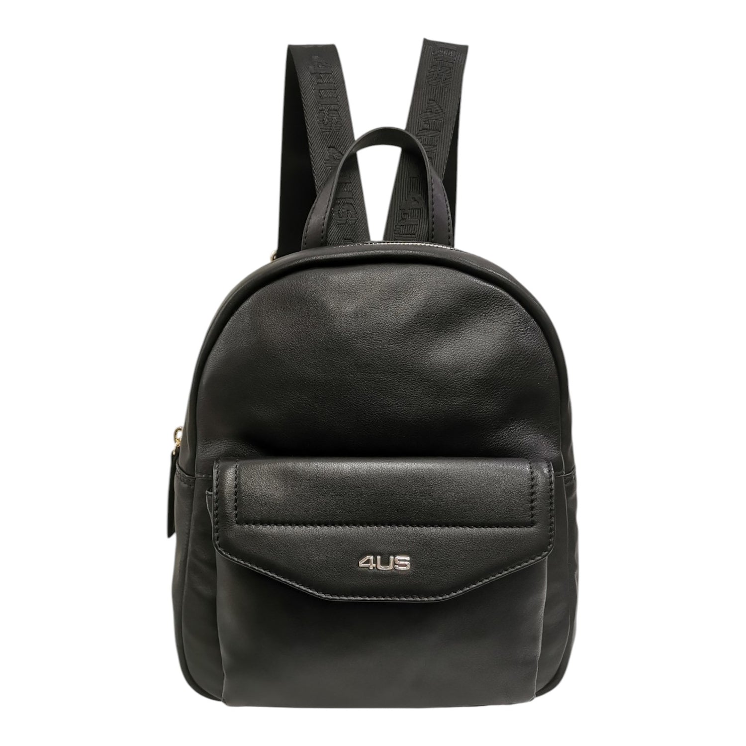 4US Zaino Nero in Pelle da Donna