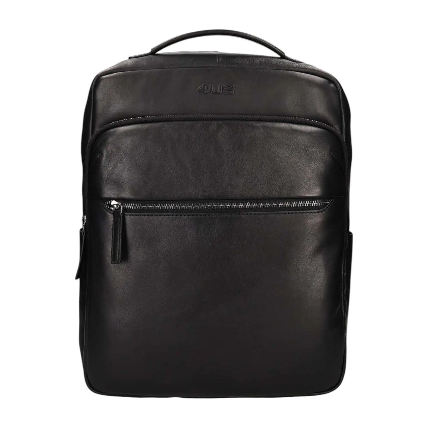 4US Zaino Nero in Pelle da Uomo