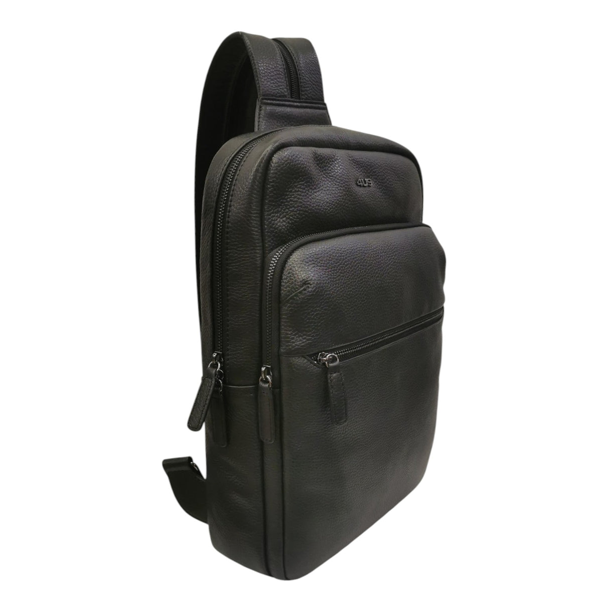 4US Zaino Nero in Pelle Porta Pc da Uomo
