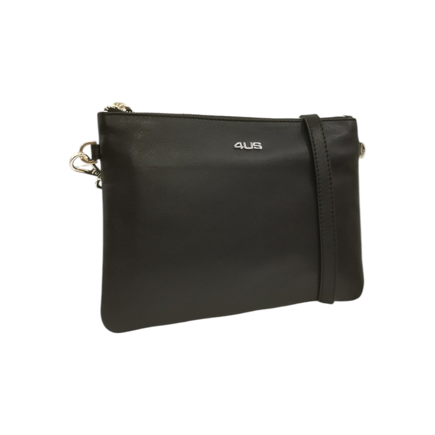 4US Pochette Nera con Tracolla da Donna