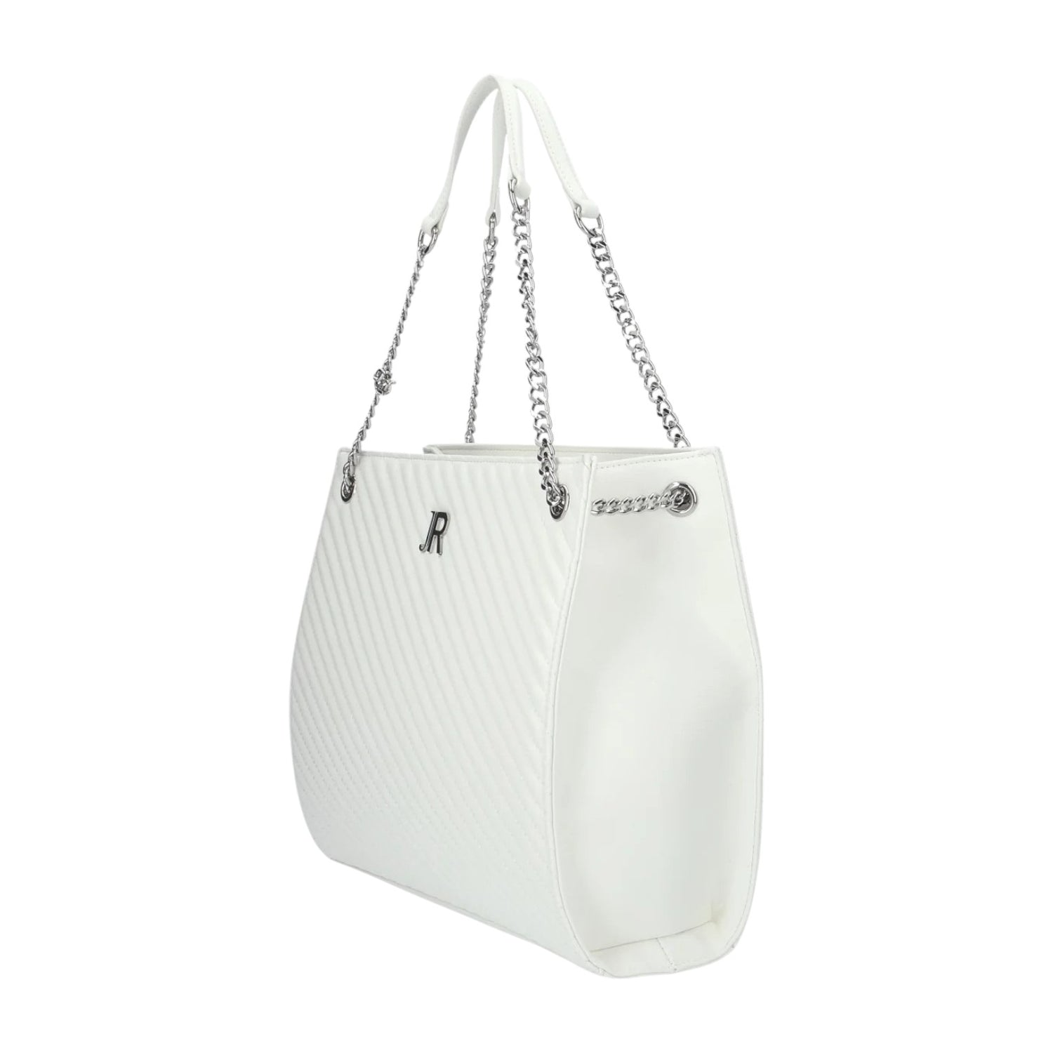 John Richmond Shopper Bianca Argento Effetto Trapuntato da Donna