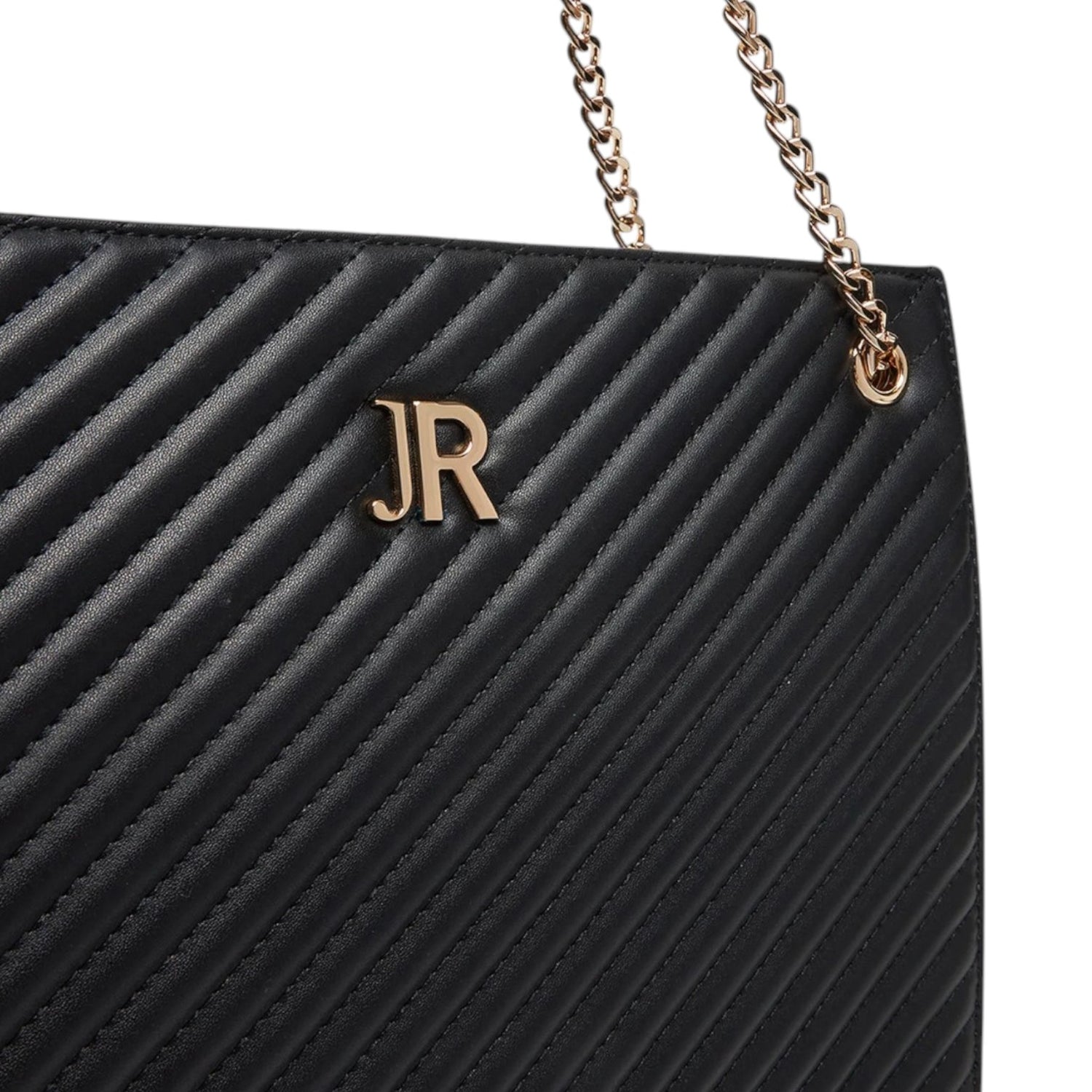 John Richmond Shopper Nero Oro Effetto Trapuntato da Donna