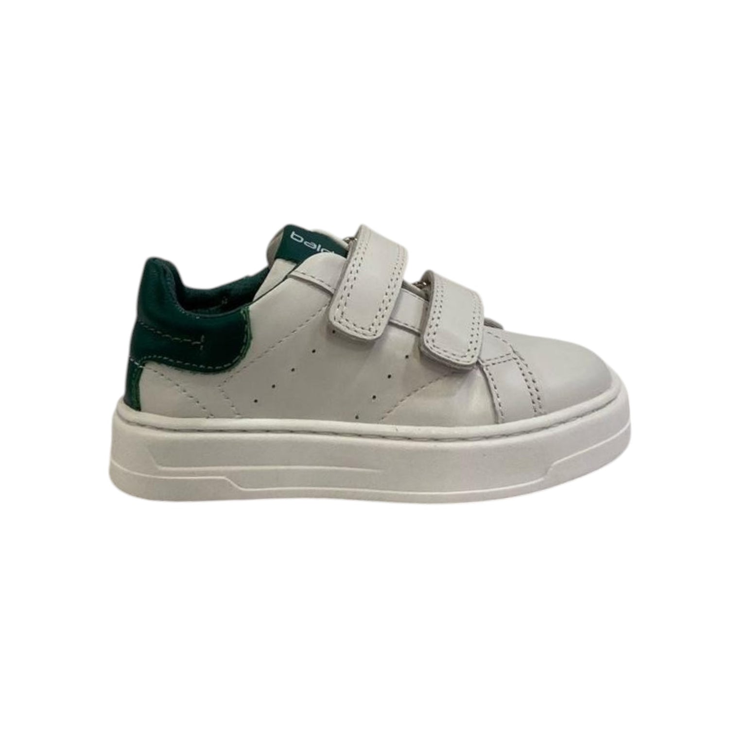 Balducci Sneakers Bianca Verde con Strappo da Bambino