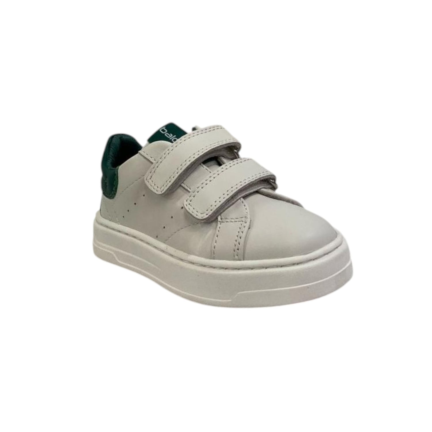 Balducci Sneakers Bianca Verde con Strappo da Bambino