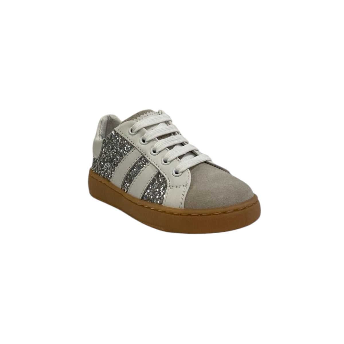 Balducci Sneakers Bianca Argento con Strass da Bambina