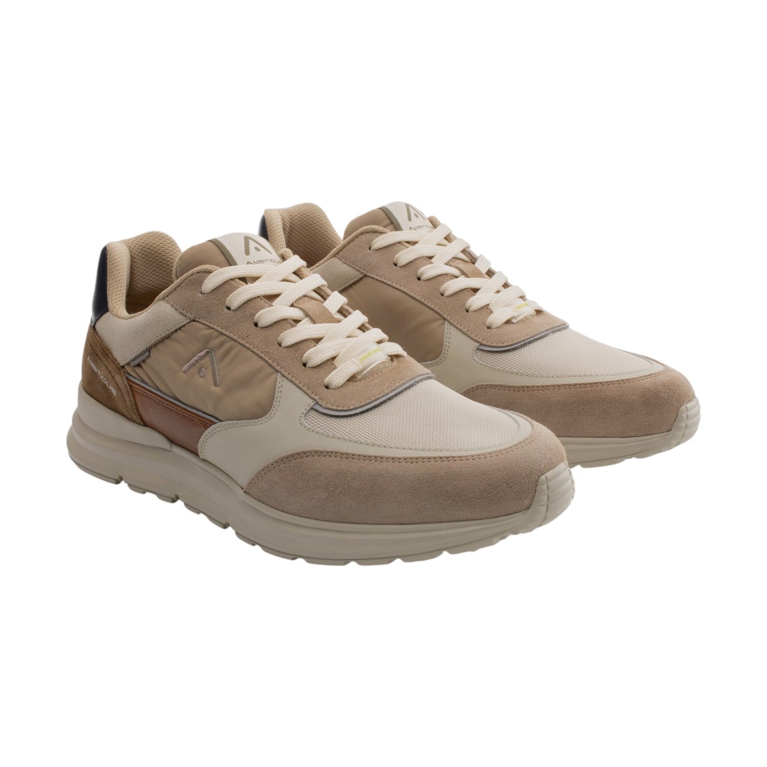 Ambitious Sneakers Tortora in Pelle e Tessuto da Uomo