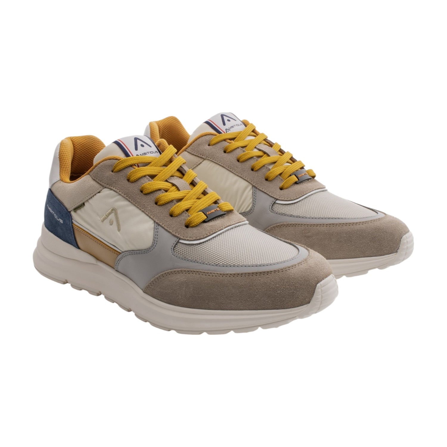 Ambitious Sneakers Tortora Beige in Pelle e Tessuto da Uomo
