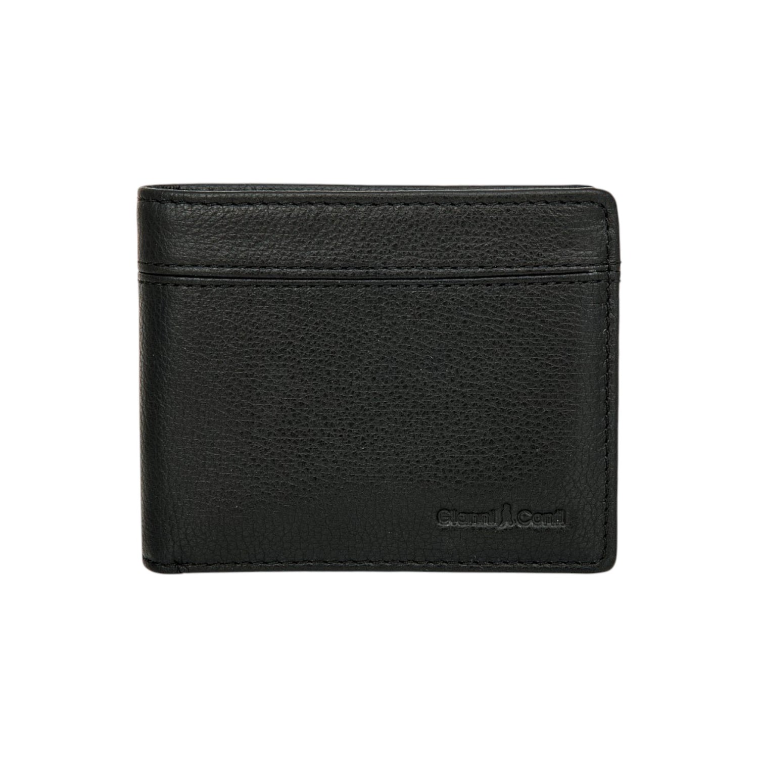 Gianni Conti Portafoglio Uomo in Pelle Martellata Nera