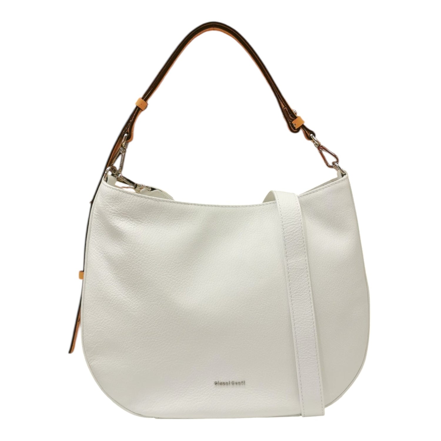 Gianni Conti Borsa a Spalla Linea Valeria Donna in Pelle Bianca con Tracolla