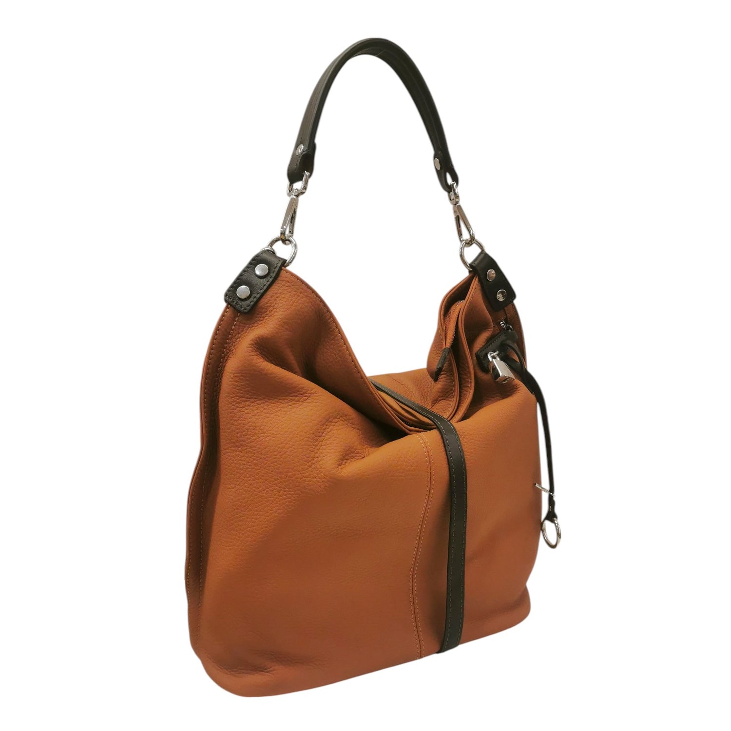 The Trend Borsa a Spalla Donna in Pelle Cuoio con Tracolla