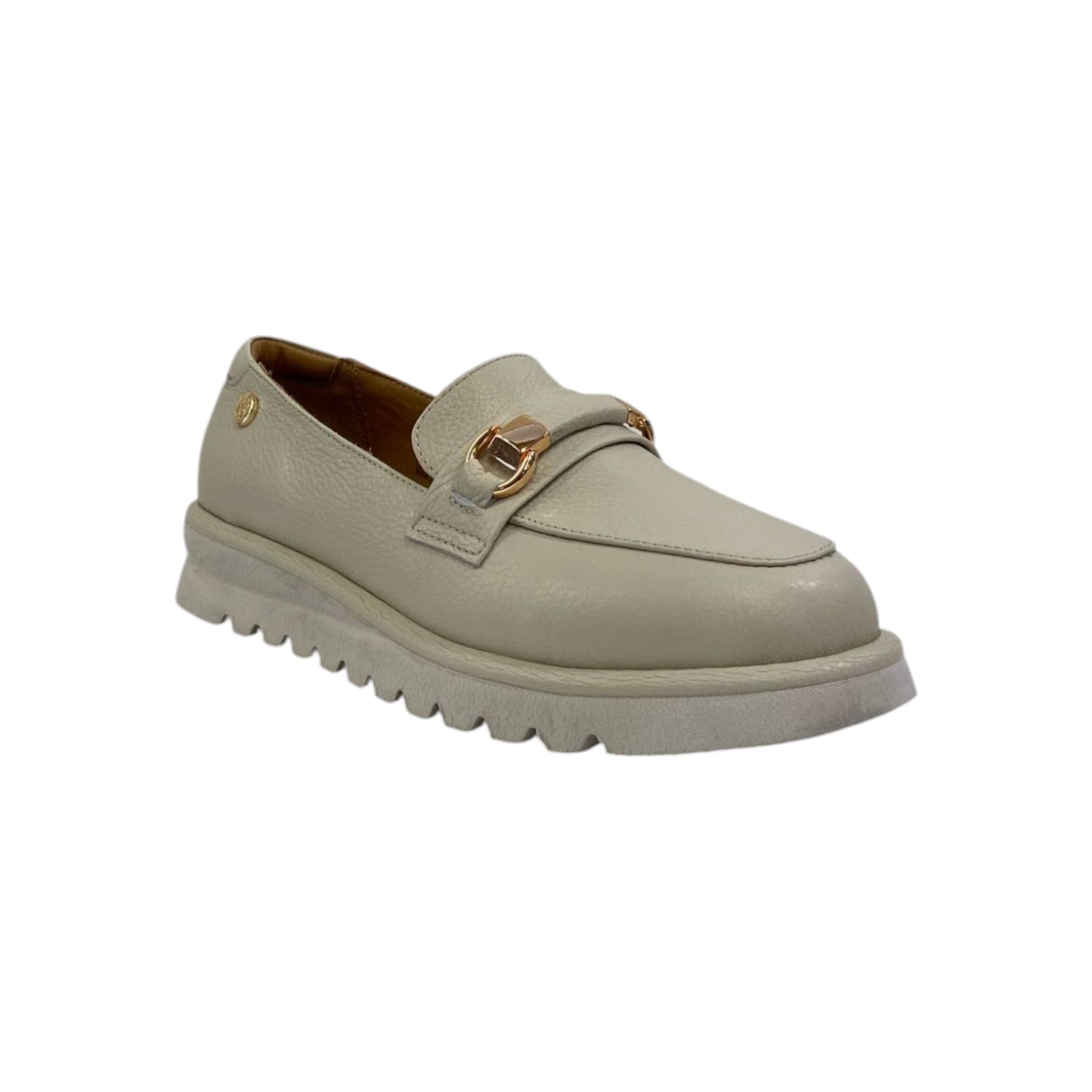 Melluso Mocassino Donna in Pelle Vaniglia con Morsetto