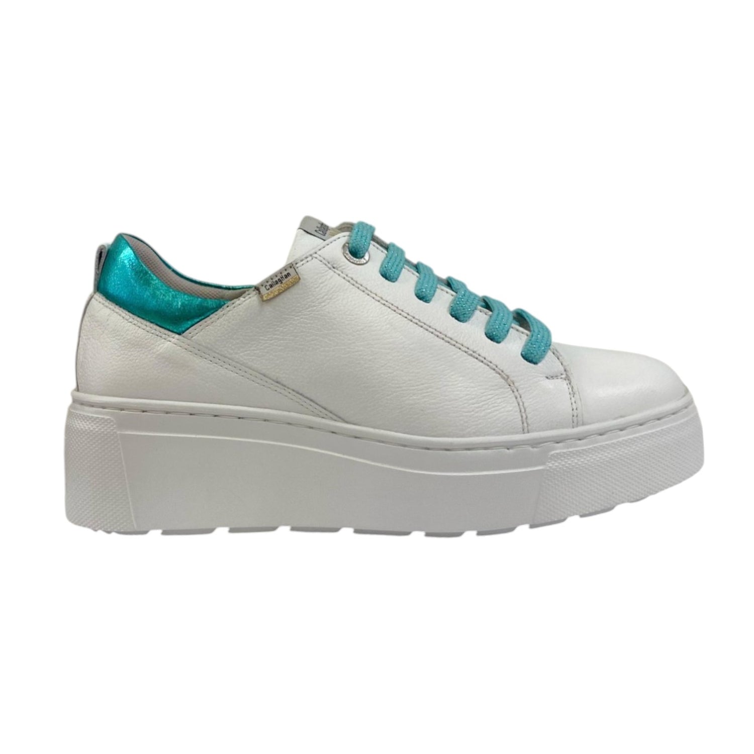 Callaghan Sneakers Bianca Turchese in Pelle da Donna