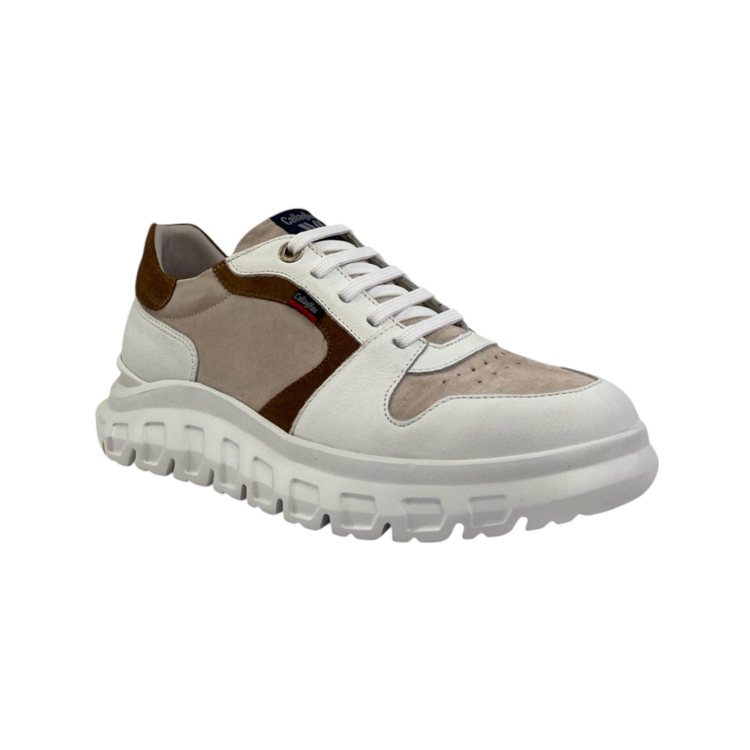 Callaghan Sneakers Avorio Cuoio in Pelle e Camoscio da Uomo