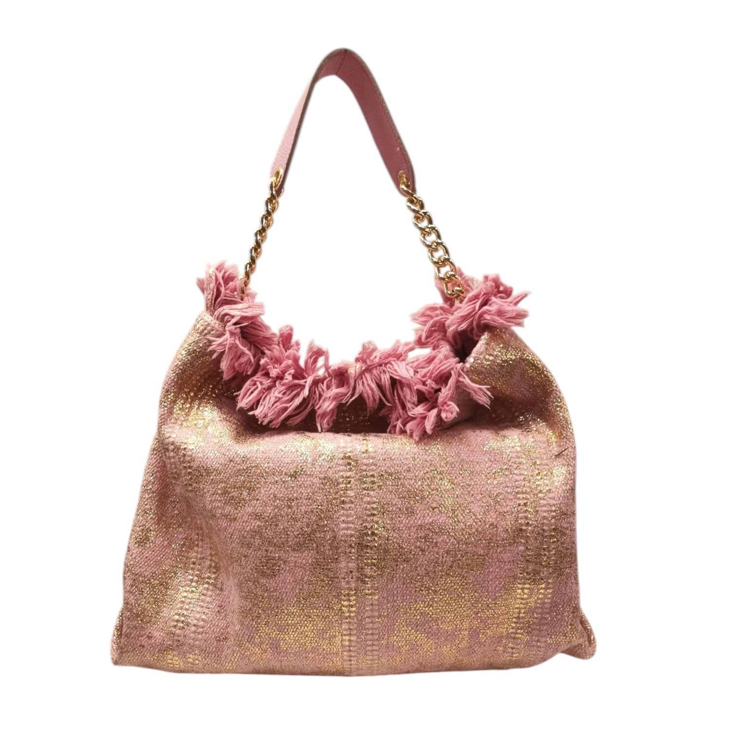 M Brc Sacca Rosa in Tessuto Linea Bikini con Pochette da Donna