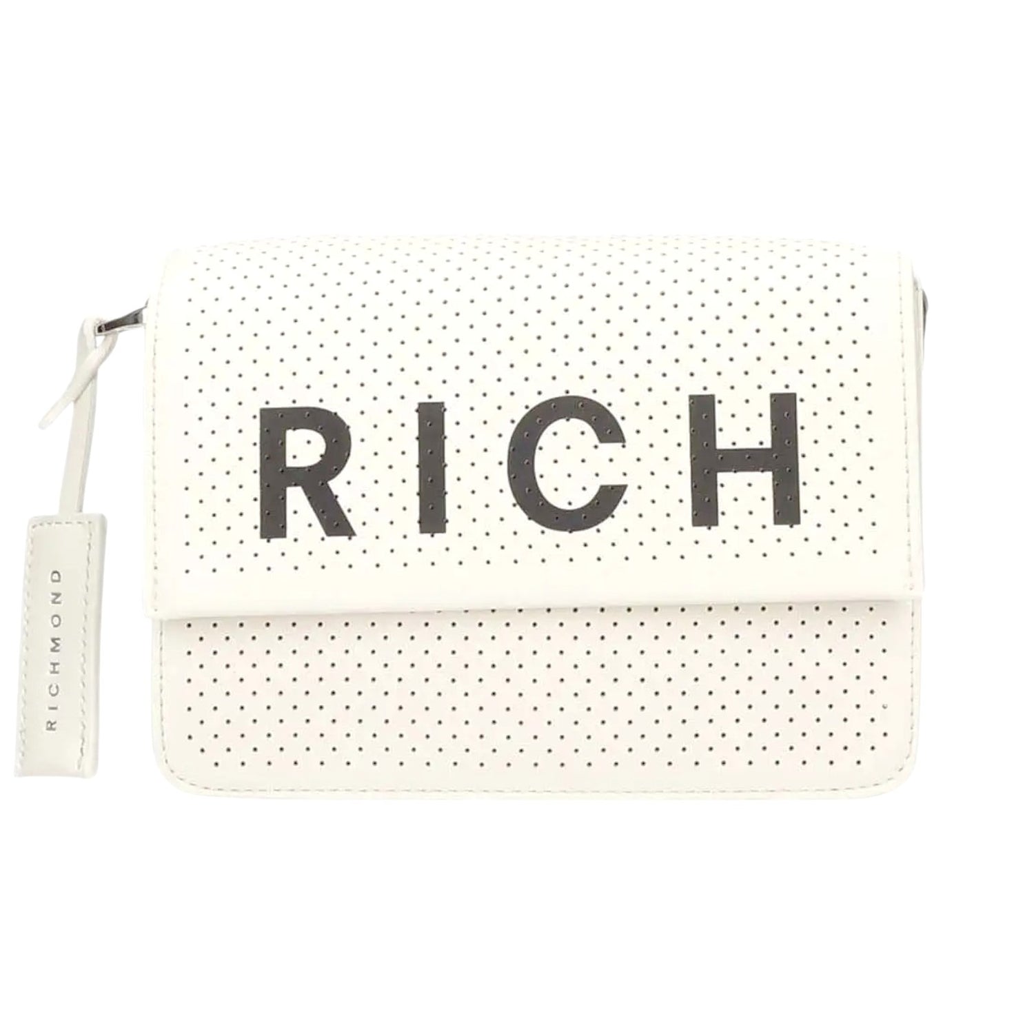 John Richmond Tracolla Bianco Nero Traforata da Donna