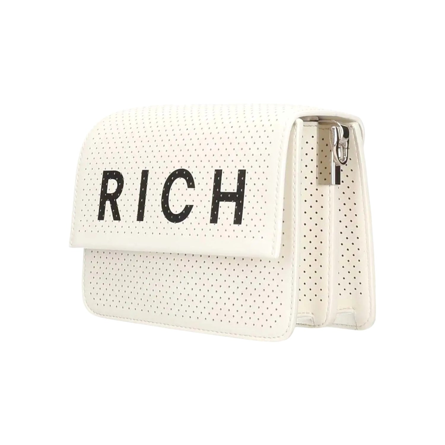 John Richmond Tracolla Bianco Nero Traforata da Donna