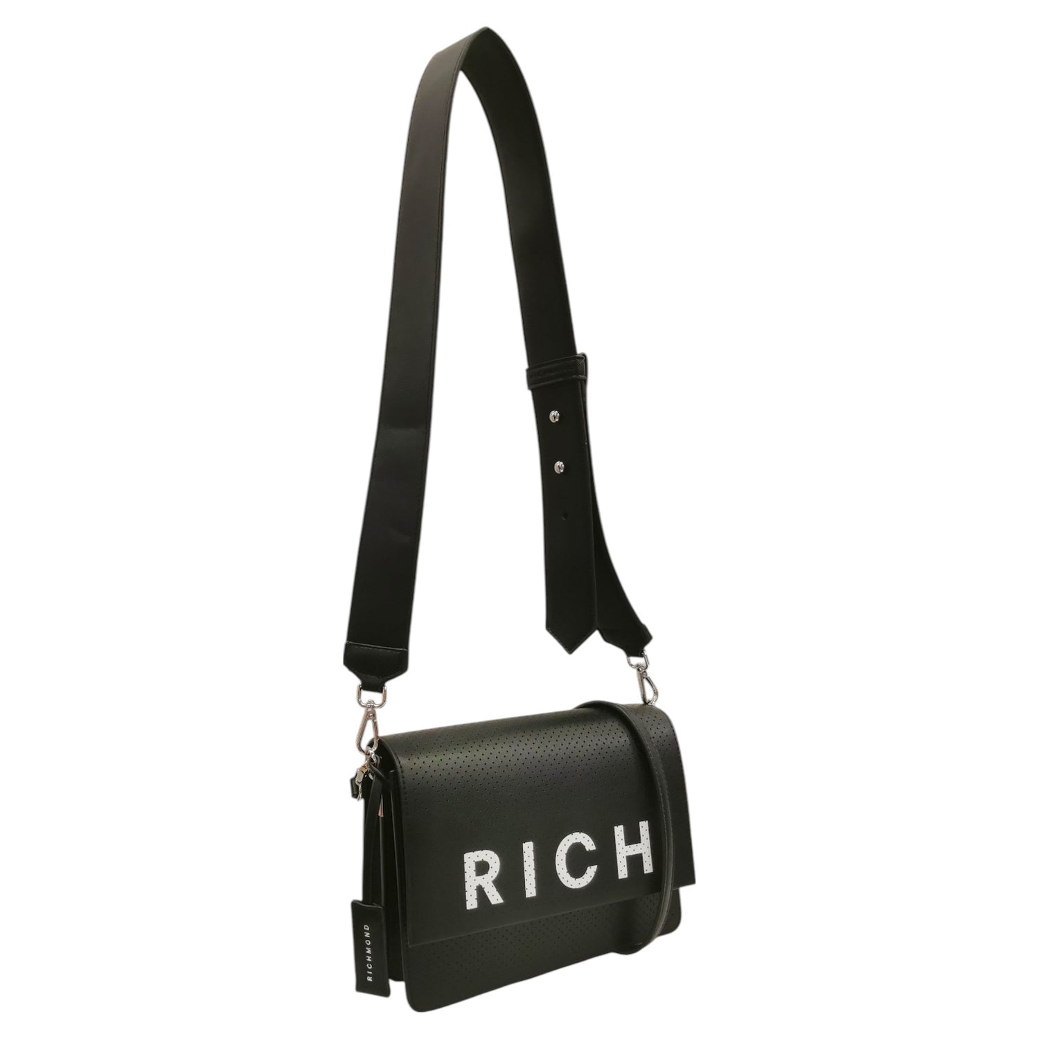 John Richmond Tracollina Nera Bianca Logata da Donna