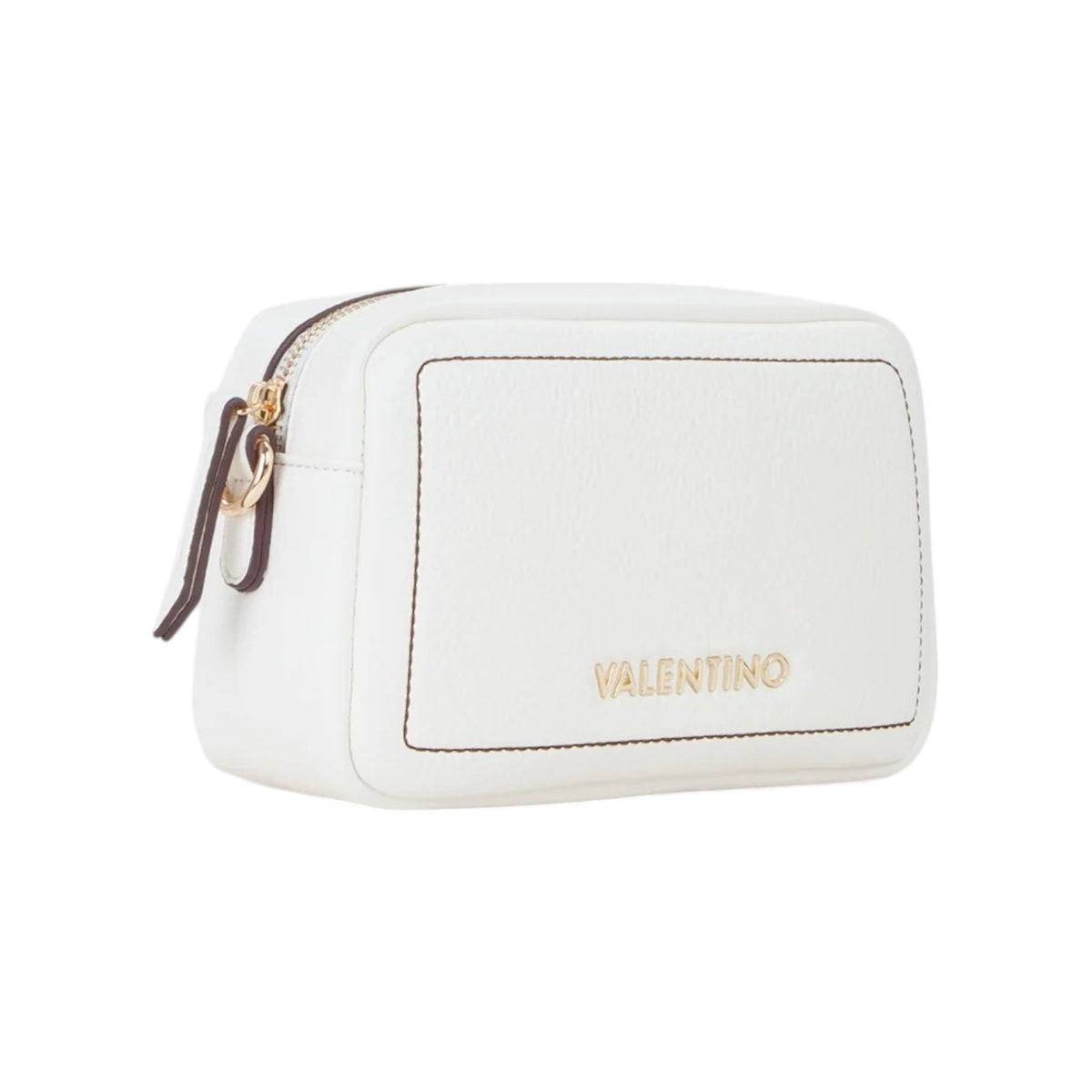 Mario Valentino Camera Bag Piccola Donna in Colore Bianco con Cuciture a Contrasto